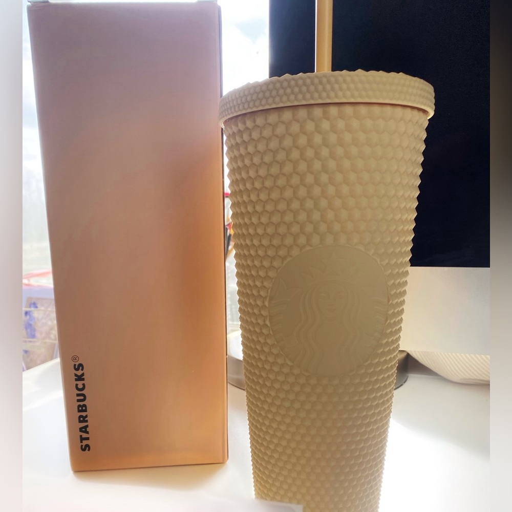 Starbucks China yellow studded cup